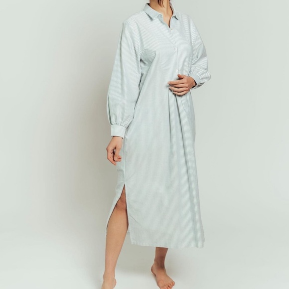 Daphne Wild The Lulu in Green and White Stripe size 2 - Picture 2 of 6